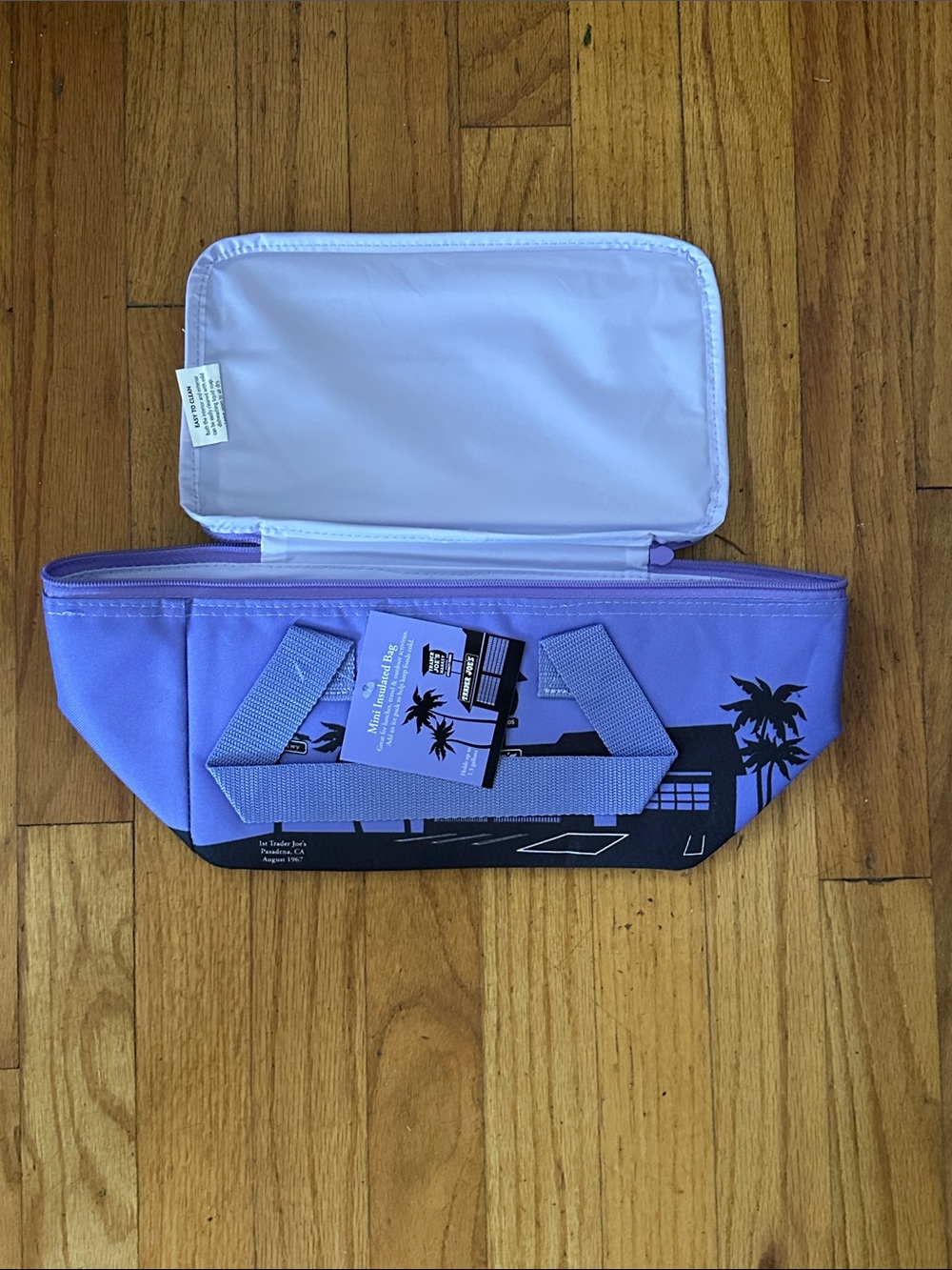 Trader Joe’s purple mini insulated cooler bag